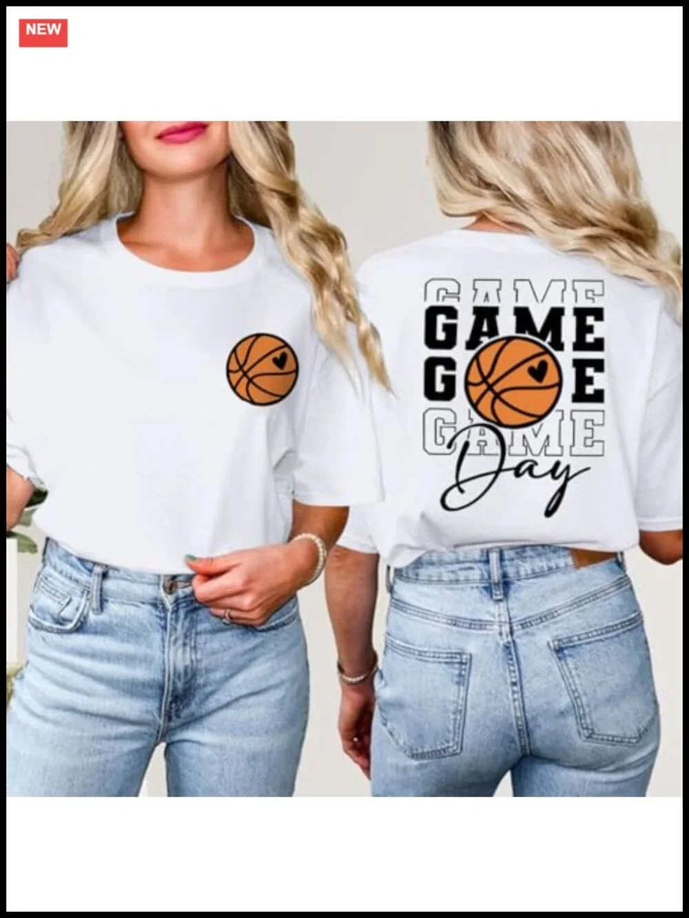 Funny Basketball Mom Graphic T-Shirt Cotton Blend Crew Neck Short Sleeve for